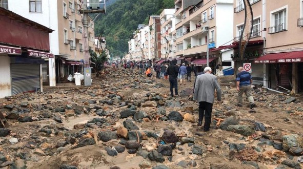Überschwemmung Giresun Türkei