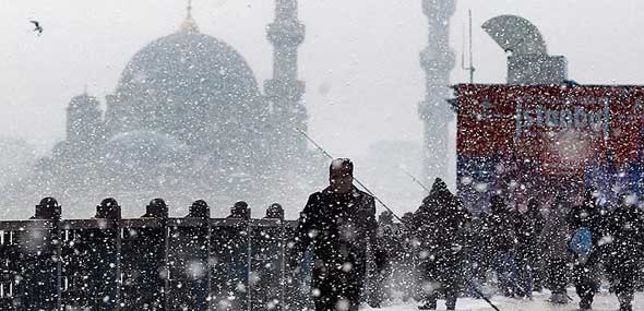 Schneesturm in Istanbul