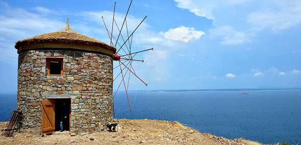 Historische Windmühlen Türkei