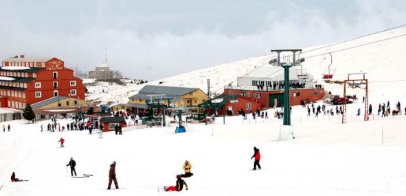 Skigebiet Uludag schneebedeckt